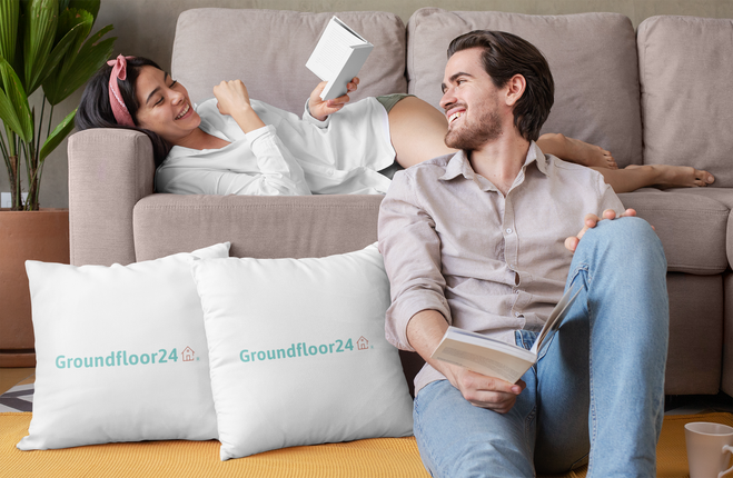 Premium Pillow with Groundfloor24 Logo