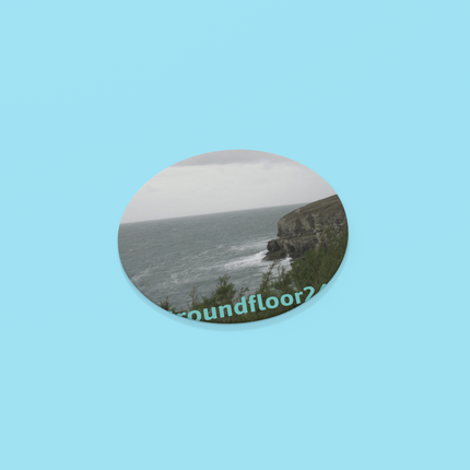 Seaside Serenity Cork-back coaster with Groundfloor24 without House Logo