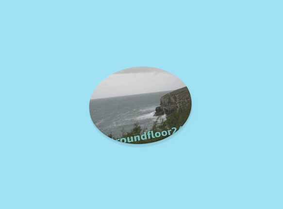 Seaside Serenity Cork-back coaster with Groundfloor24 without House Logo