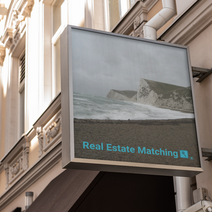 Waves and Sand Photo paper poster with realestatematching with key Logo