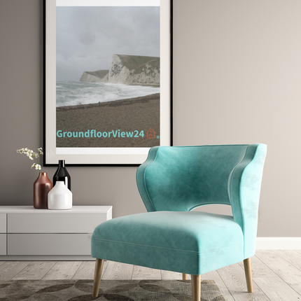 Waves and Sand Canvas with groundfloorview24 with House Logo