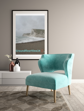 Waves and Sand Canvas with groundfloorview24 with House Logo