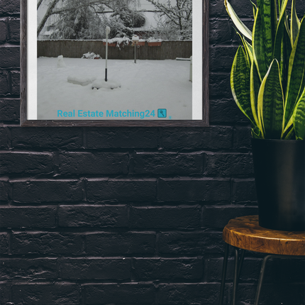 Winter Wonderland Poster with realestatematching24 with key Logo