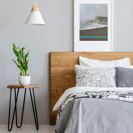 Waves and Sand Framed canvas with realestatematching without key Logo
