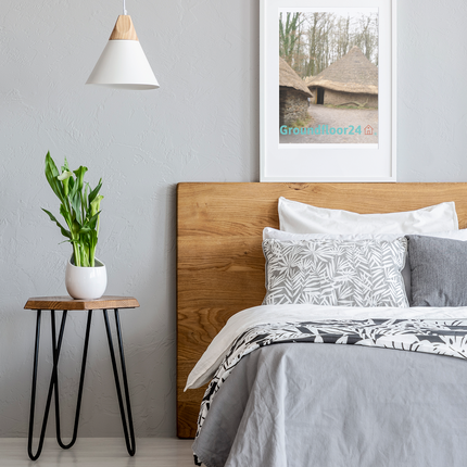 Village Charm Photo paper poster with Groundfloor24 with House Logo