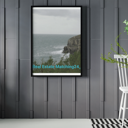Seaside Serenity Canvas with realestatematching24 without key Logo