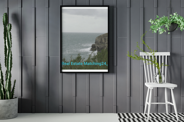 Seaside Serenity Canvas with realestatematching24 without key Logo