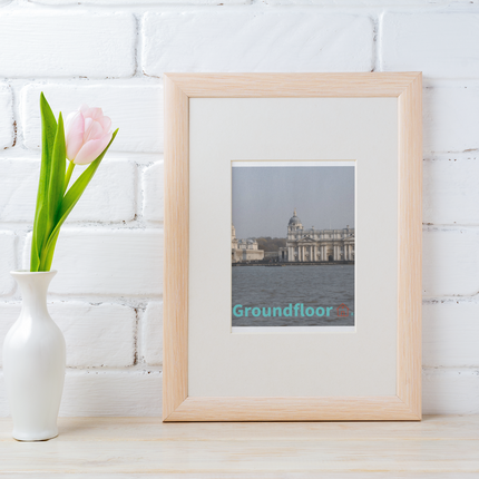 Riverside Beauty Framed canvas with Groundfloor with House Logo