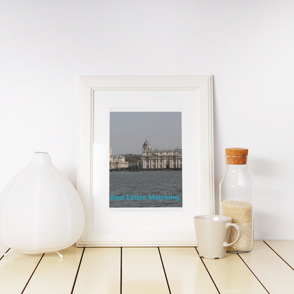 Riverside Beauty Framed canvas with realestatematching without key Logo