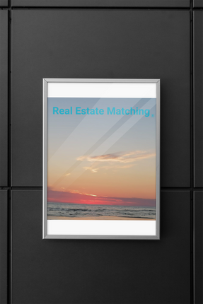 Sunset Sinari Framed canvas with Real Estate Matching Logo
