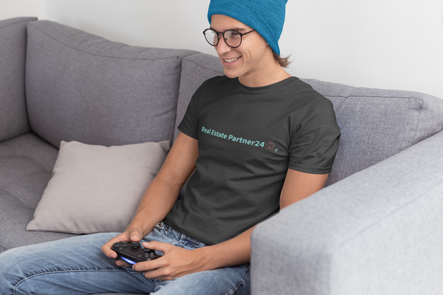 Short Sleeve T-shirt with Real Estate Partner24 Logo