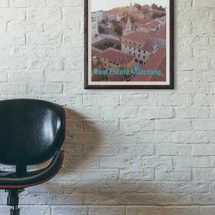 Roof Sunset View Framed photo paper poster with realestatematching without key Logo