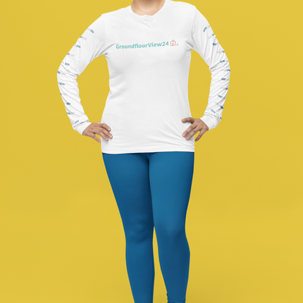All-Over Print Women's Athletic T-shirt Groundfloorview24 with House