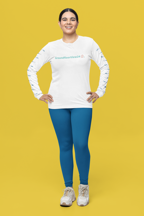 All-Over Print Women's Athletic T-shirt Groundfloorview24 with House