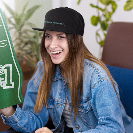 Albania Snapback Hat Real Estate Partner24 with 3 Logos.