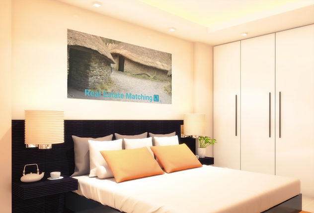 Village Charm Poster with realestatematching with key Logo