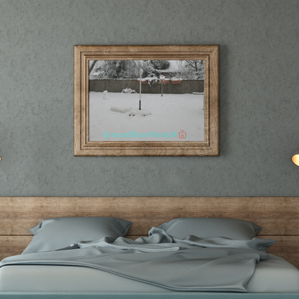 Winter Wonderland Photo paper poster with groundfloorview24 with House Logo