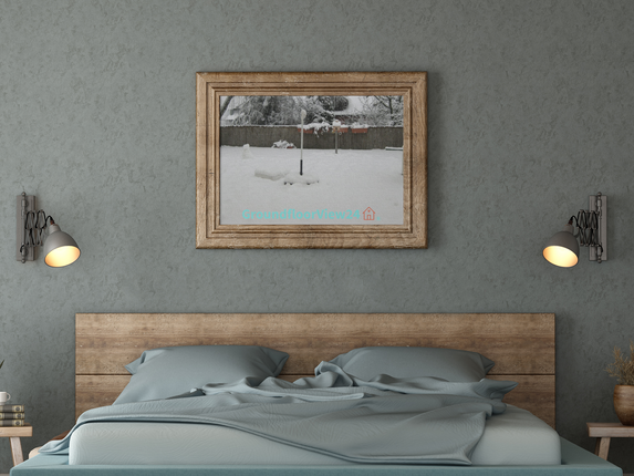 Winter Wonderland Photo paper poster with groundfloorview24 with House Logo