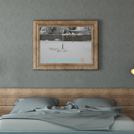 Winter Wonderland Framed canvas with groundfloorview24 with House Logo