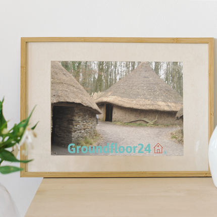 Village Charm Thin canvas with Groundfloor24 with House Logo