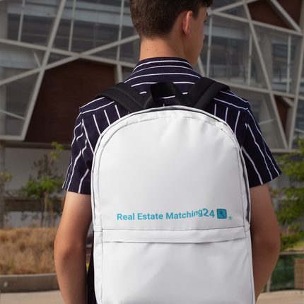 Backpack with Real Estate Matching24 Logo