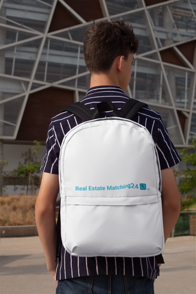 Backpack with Real Estate Matching24 Logo