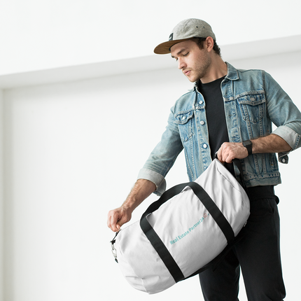 All-over print gym bag with Real Estate Partner24 Logo