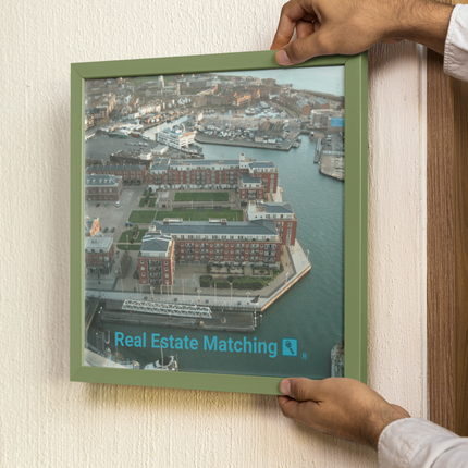 Nice City Framed photo paper poster with realestatematching with key Logo