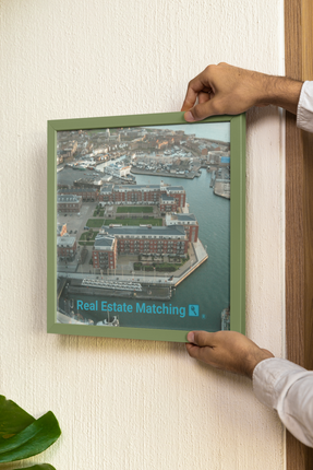 Nice City Framed photo paper poster with realestatematching with key Logo