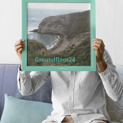 Sea & Hills Photo paper poster with Groundfloor24 with House Logo