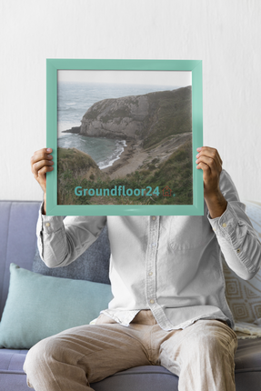 Sea & Hills Photo paper poster with Groundfloor24 with House Logo