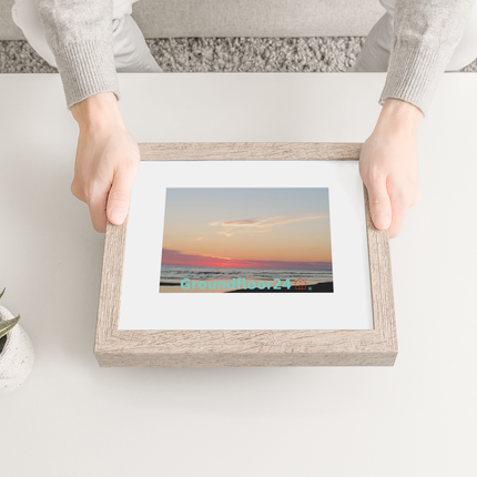 Sunset Sinari Photo paper poster with Groundfloor24 Logo