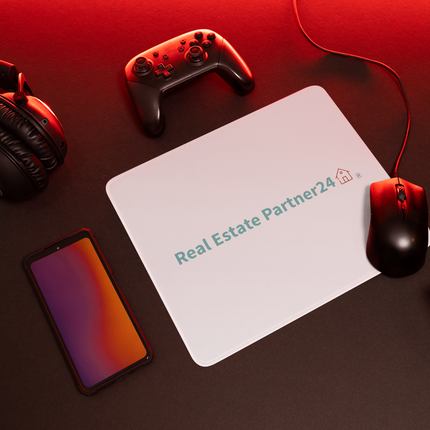 Mouse pad with Real Estate Partner24 Logo
