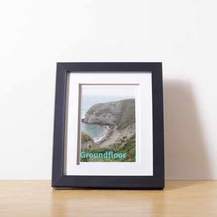 Sea & Hills Framed photo paper poster with Groundfloor with House Logo