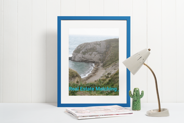 Sea & Hills Framed photo paper poster with realestatematching without key Logo