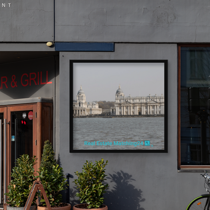 Riverside Beauty Canvas with realestatematching24 with key Logo