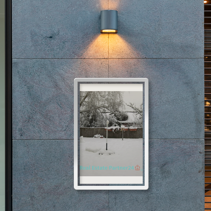 Winter Wonderland Framed poster with realestatepartner24 with house Logo