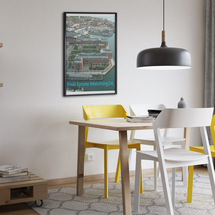 Nice City Poster with hangers with realestatematching24 without key Logo