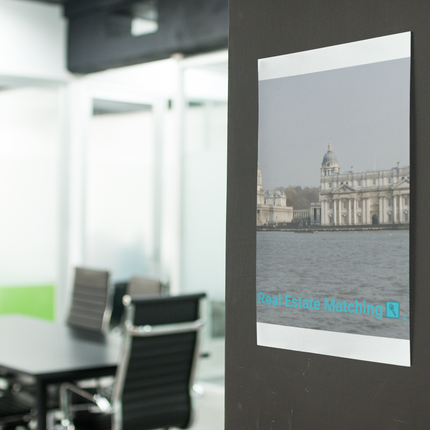 Riverside Beauty Poster with realestatematching with key Logo