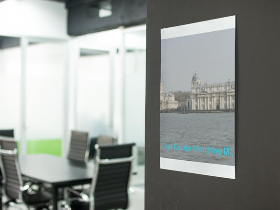 Riverside Beauty Poster with realestatematching with key Logo