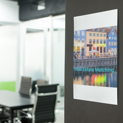 Nyhavn Poster with hangers with Real Estate Matching Logo