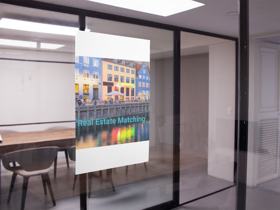 Nyhavn Poster with Real Estate Matching Logo