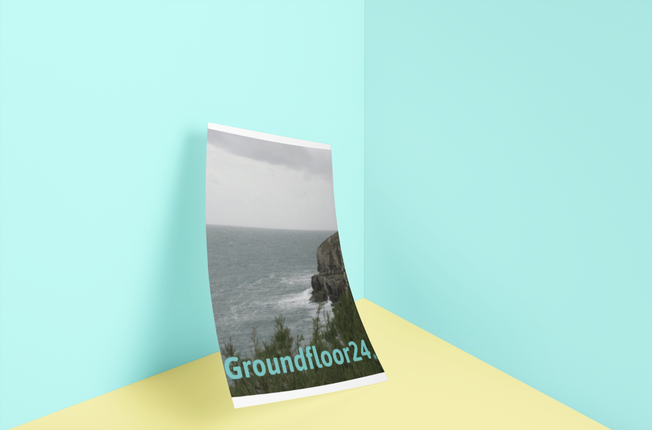 Seaside Serenity Photo paper poster with Groundfloor24 without House Logo