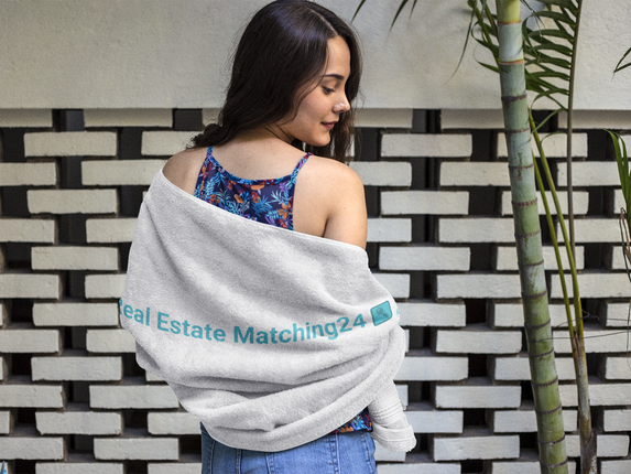 Towel with Real Estate Matching24 Logo