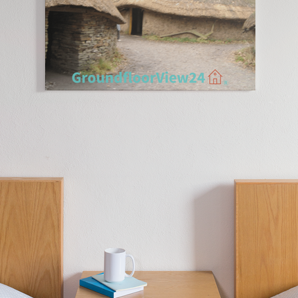 Village Charm Thin canvas with groundfloorview24 with House Logo