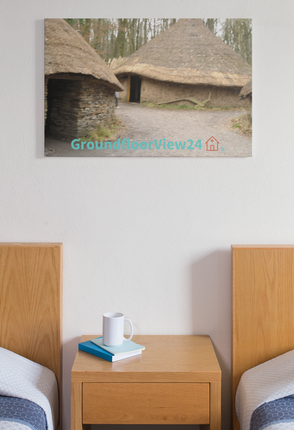 Village Charm Thin canvas with groundfloorview24 with House Logo