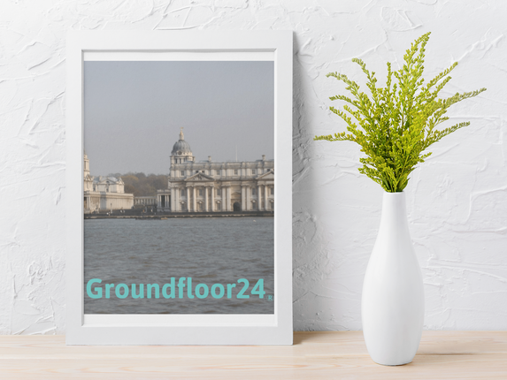 Riverside Beauty Framed canvas with Groundfloor24 without House Logo
