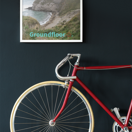 Sea & Hills Poster with Groundfloor with House Logo