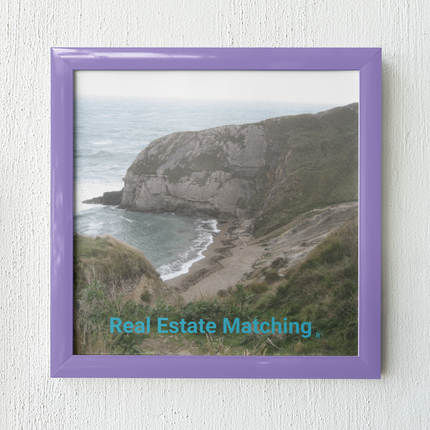 Sea & Hills Framed poster with realestatematching without key Logo
