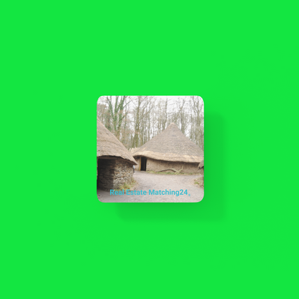 Village Charm Cork-back coaster with realestatematching24 without key Logo